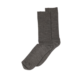 Mp denmark - Fine Wool Rib Socks 37/39 - Dark Brown  hos parfumerihamoghende.dk 