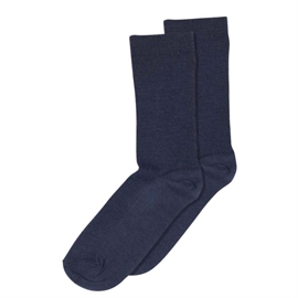 Mp Denmark Fine Wool Rib Socks 37/39 - Navy hos parfumerihamoghende.dk 