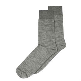 mp Denmark Erina Wool Rib Socks 37/39 - Grey Melange hos parfumerihamoghende.dk 