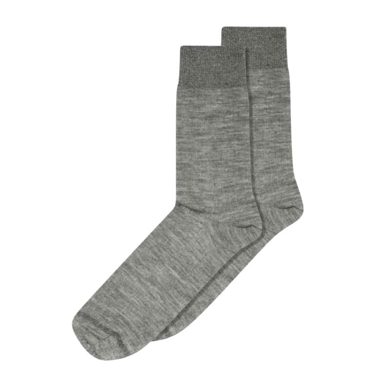 mp Denmark Erina Wool Rib Socks 40/42 - Grey Melange hos parfumerihamoghende.dk 