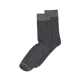 mp Denmark Erina Wool Rib Socks 40/42 - Dark Grey Melange