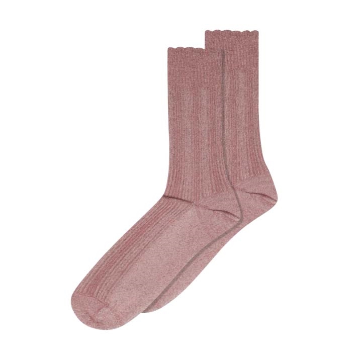 mp Denmark Julia Glitter Socks - Soft Mauve 37/39 hos parfumerihamoghende.dk 