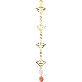 LULU Copenhagen Topping Long 4 Secrets Earring 1 pcs - Gold plated