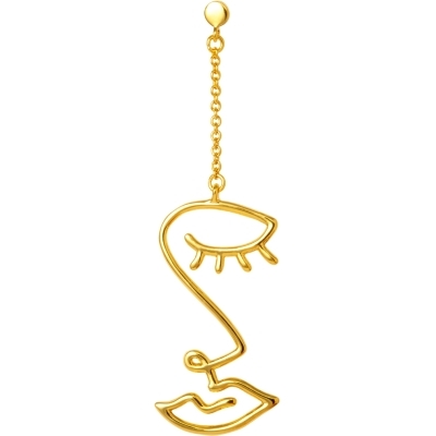 LULU Copenhagen Topping Long Woman Earring 1 pcs - Gold plated