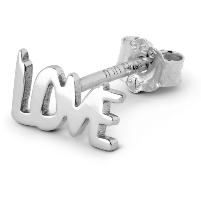 LULU Copenhagen Word Love Earring 1 pcs - Silver