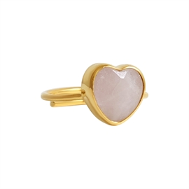 IBU Jewels Ring Love Ros Quartz 