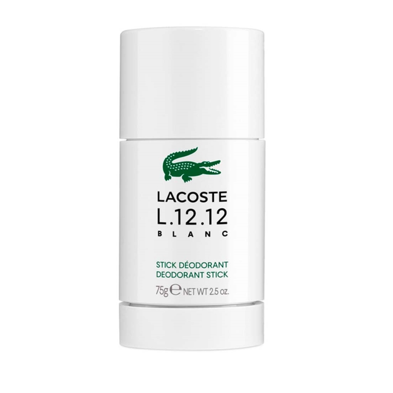 Lacoste L.12.12 Blanc Deo Stick 75 G hos parfumerihamoghende.dk 