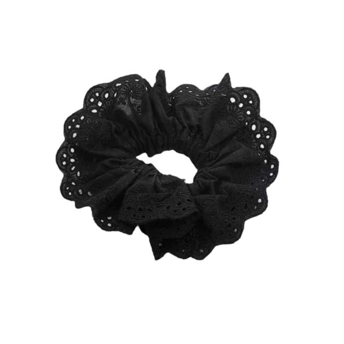 Pico Lace Schrunchies Black 